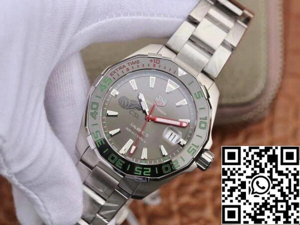 3 144 Tag Heuer Aquaracer Calibre 5 Chinese Super League 43mm 1:1 Best Edition Aço inoxidável