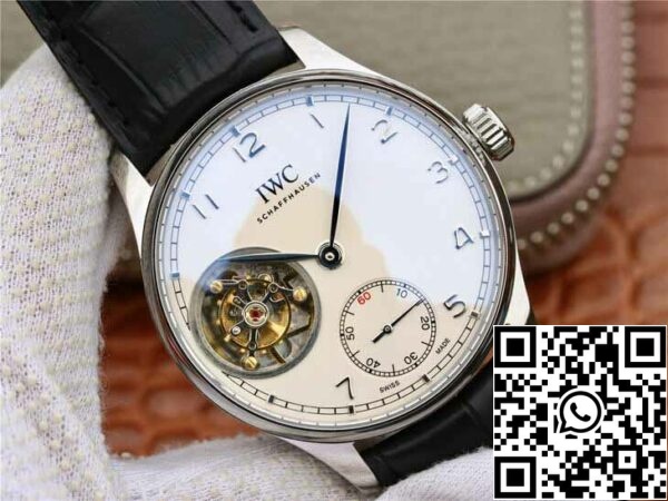 3 145 738fe9a3 37b7 4968 8d26 60355770787a IWC Portoghese Tourbillon 1:1 Best Edition ZF Factory Quadrante bianco