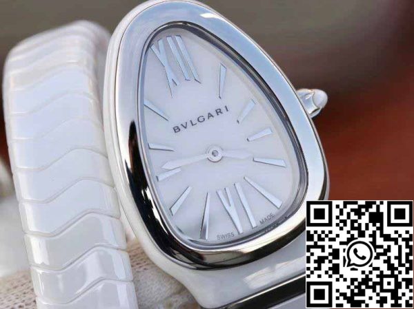 3 149 1d9c274b c3fa 4ba9 8ecc ea53346957a7 Bvlgari Srpenti Spiga 102613 1:1 Best Edition BV Factory Silver stål Swiss Quartz Movement