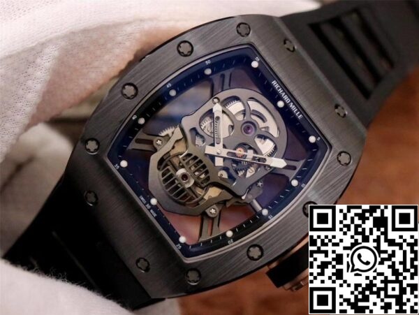 3 14 04bbf571 e1bb 4d96 89d6 2bde5604553e Richard Mille RM052-01 1:1 Best Edition ZF Factory Schwarz Keramik Grau Totenkopf Zifferblatt Schweizer Uhrwerk