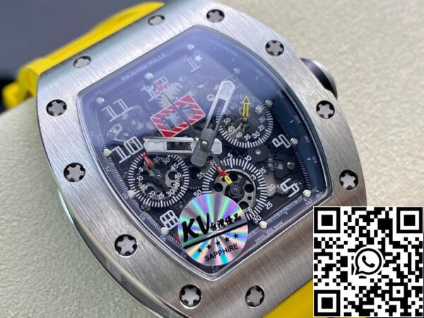 3 151 1753196d 0783 4944 8b46 95b2589e0569 Richard Mille RM11 1:1 Best Edition KV Fabriek Titanium Geel Bandje