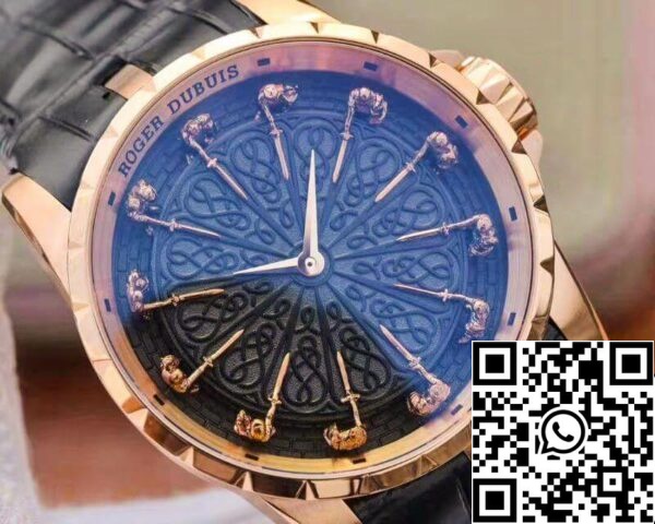 3 154 Roger Dubuis Excalibur Ridders van de Ronde Tafel II Rddbex0511 ZF Fabriek 1:1 Beste Editie Rose Goud Zwitsers M9015