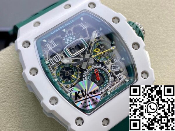 3 157 a85ba6b8 8e64 4d4b 8a83 797a20272500 Richard Mille RM011-03 1:1 Najlepsza edycja KV Factory Zielony pasek