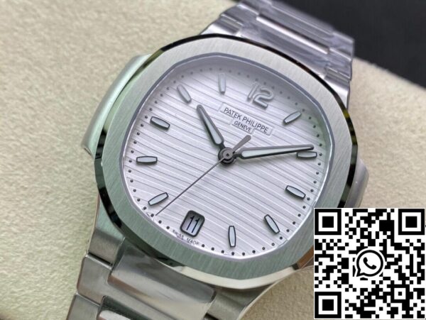 3 159 Patek Philippe Nautilus Дами 7118/1A-010 1:1 Най-доброто издание 3K Фабрика Сребърен циферблат