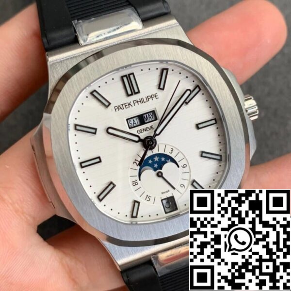 3 15 0872105a 8f4a 4251 bccc 5264f543308a Patek Philippe Nautilus 5726 1:1 Best Edition GR Factory V2 Cinturino in gomma nera