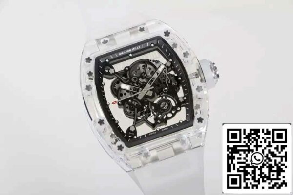 3 15 2f6cab1e e9d4 43c5 b6cd 41ae643f44f3 Réplica Richard Mille RM055 Best Edition RM Factory Mostrador esqueleto transparente