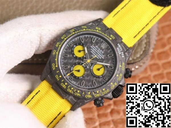 3 16 c066fdbf 86a8 44da b7b8 b6751a8bbb5d Rolex Daytona Diw Retrofit Versão 1:1 Best Edition WWF Factory mostrador em fibra de carbono