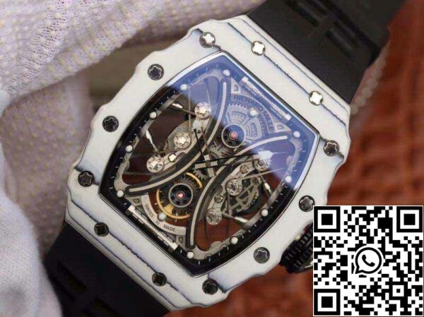 3 173 Richard Mille Pablo Mac Donough RM53-01 1:1 Best Edition Swiss ETA Imported mechanical movement Skeleton Dial Black rubber strap