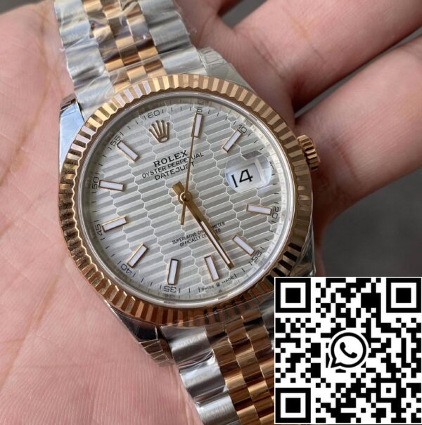 3 17 df48df67 4150 4a4e bf83 d8a403421824 geschaalde Rolex Datejust M126331-0018 41MM 1:1 Best Edition VS Fabriek Zilveren Wijzerplaat