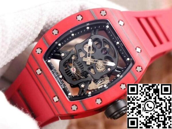 3 189 Richard Mille RM052-01 1:1 Mejor Edición JB Factory Cerámica Roja Tourbillon Suizo