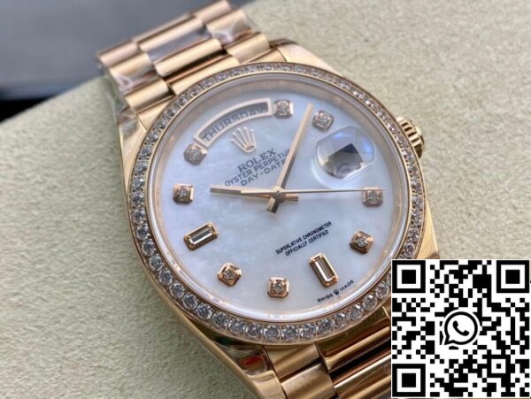 3 18 1de90102 0b97 4263 8178 cc689cb06cd1 Rolex Day Date 128238 1:1 Best Edition EW Factory V2 Diamantbesetzte Lünette