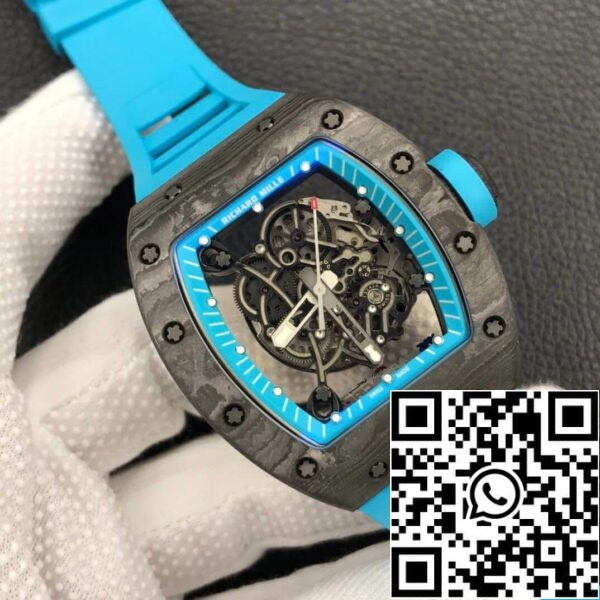 3 18 b78df855 e507 4b15 8669 45ae724d9d52 Richard Mille RM055 1:1 Best Edition ZF Factory Blue Rubber Strap