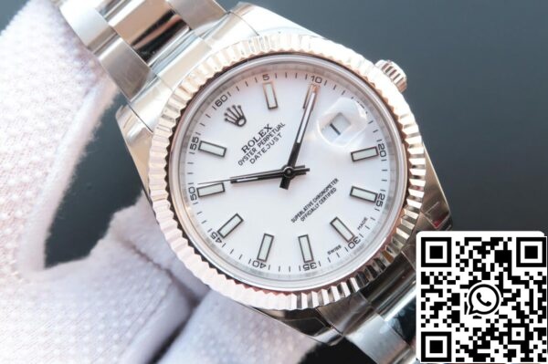 3 193 afda5a93 339f 46b7 bdf7 b800b0339ea6 Rolex Datejust M126334-0009 1:1 Best Edition EW Factory Quadrante Bianco