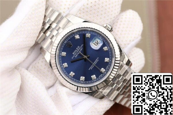 3 195 3ec30870 0838 47da 8622 2d09df93fc26 Rolex Datejust M126334-0016 1:1 Best Edition EW Factory Diamond Quadrante Blu