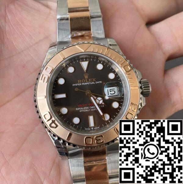 3 19 03ffc4c3 d2fa 4ca2 9e0d 778564db8b1f skálázott Rolex Yacht Master M126621-0001 1:1 Best Edition VS Factory csokoládé számlapja