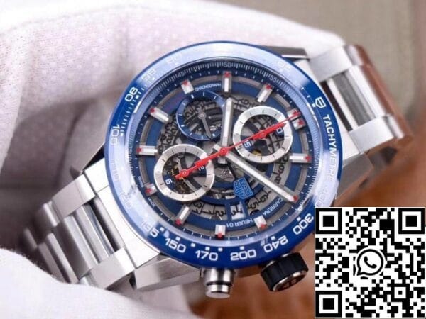 3 19 765bfc2b 31a4 4548 95d3 0c1eaf1c3aed Tag Heuer Carrera Calibre Heuer 01 CAR201T.BA0766 Cronógrafo 1:1 Mejor Edición XF Factory Esfera Azul Calibre Suizo 01