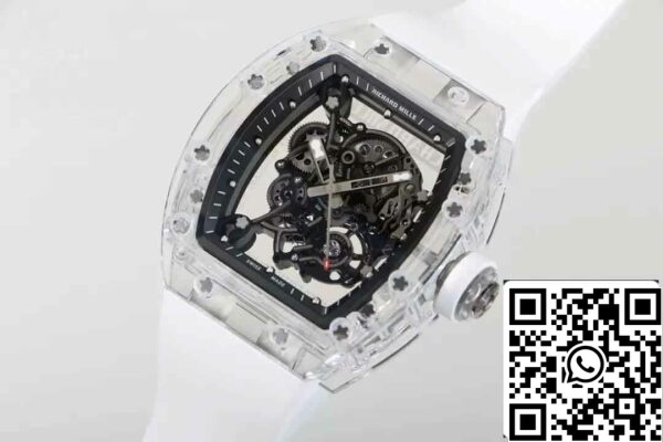 3 19 ea6395a1 e5eb 4a7f 9c91 9c4c9b14bc69 Replica Richard Mille RM055 Paras 1: 1 Edition RM Factory Valkoinen hihna