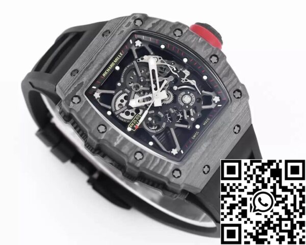 3 1 f3ee6903 f1ea 4eee 91dc 7a111fda39c1 Richard Mille RM35-01 1:1 Best Edition BBR Factory Czarny gumowy pasek