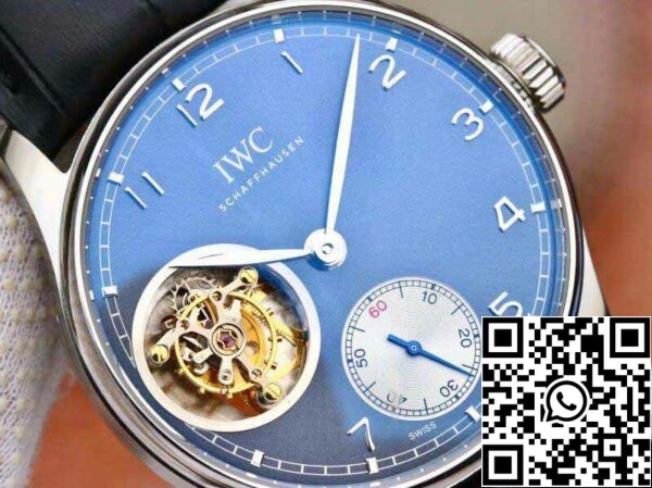 3 201 e37626f1 5775 49e1 80af 5a407e574449 IWC Portuguese Tourbillon IW546302 ZF Factory Herrklockor 1:1 Best Edition Swiss Tourbillon Blå Urtavla