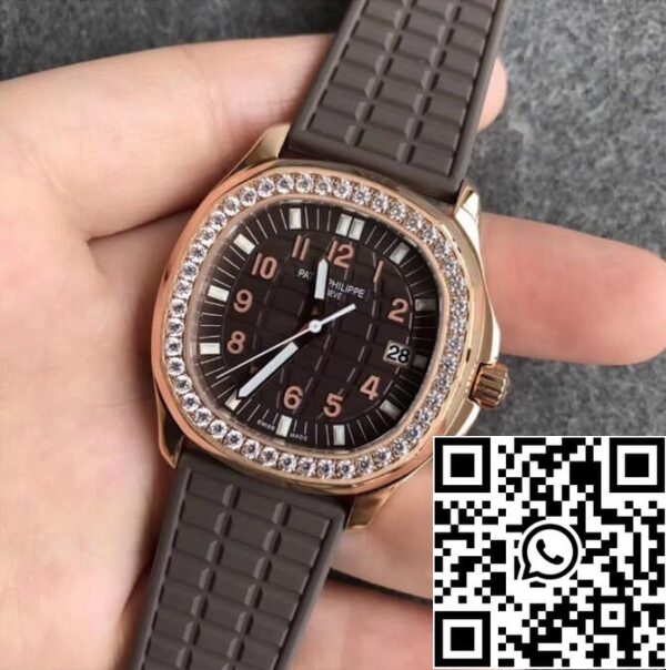 3 203 Patek Philippe Aquanaut 5068R-001 1:1 Best Edition PPF Factory Rose Gold Braunes Zifferblatt