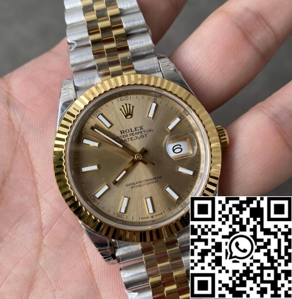 3 20 7eb6f049 1785 43d8 bf91 0c9d108b0ae1 scaled Rolex Datejust M126333-0010 41MM 1:1 Best Edition VS Factory Gold Bezel