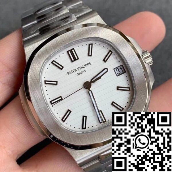 3 212 Patek Philippe Nautilus 5711/1A-011 1:1 Migliore Edizione PPF Fabbrica V4 Quadrante Bianco Svizzero ETA324