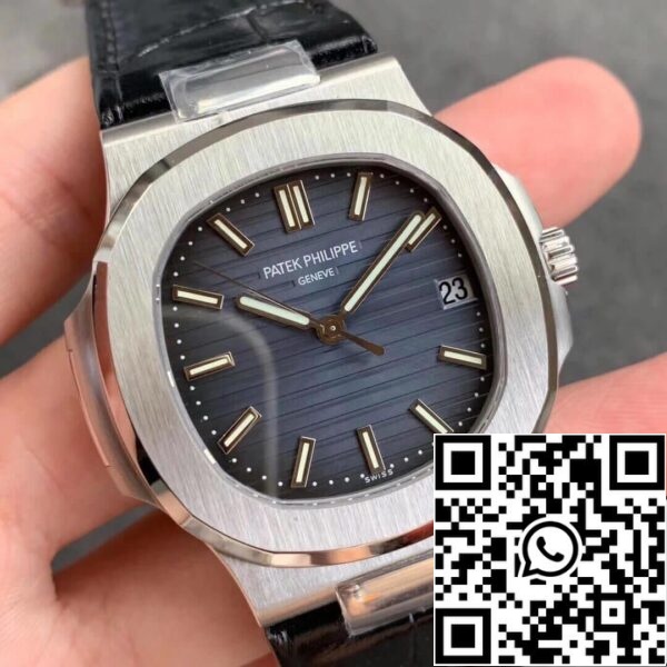 3 213 Patek Philippe Nautilus 5711G 1:1 Migliore edizione PPF Fabbrica V4 Quadrante blu Svizzera ETA324