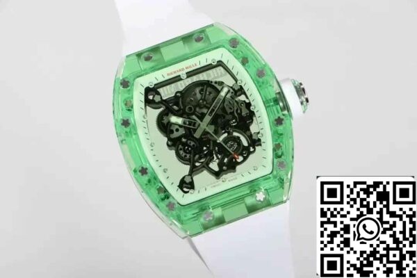 3 21 0e0ede12 8e88 4063 a264 ce59ad9e1aad Réplique Richard Mille RM055 Meilleure édition 1:1 RM Factory Green Transparent Case