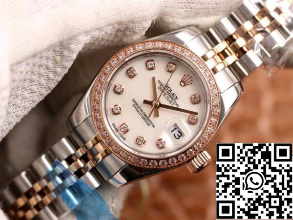 3 22 Rolex Datejust 28MM 1:1 Najboljša izdaja BP Factory Diamond-set White Dial