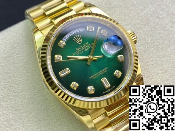 3 225 Rolex Day Date M128238-0069 1:1 Best Edition EW Factory Green Dial Swiss ETA3255