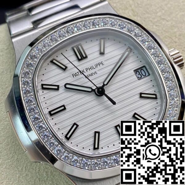 3 228 Patek Philippe Nautilus 5713/1G-010 1:1 Najboljša izdaja PPF Factory V4 White Dial Swiss ETA324