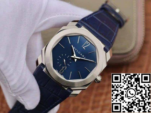 3 229 4606da9a 0dc0 4f18 8ea2 decbecda8346 Bvlgari Octo Finissimo Extra Thin Automatic 103035 Blue Dial Мужские часы 1:1 Best Edition Swiss BVL193