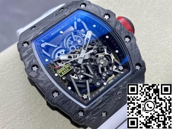 3 22 0929d222 6ca8 40f8 95a2 3d03015abdd7 Richard Mille RM35-02 1:1 Best Edition T+ Fabriek Koolstofvezel Wit Bandje