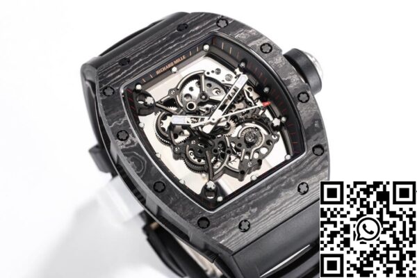 3 22 4aac9b79 bd2e 41f4 a3a0 c7b2517ab1f6 Richard Mille RM055 NTPT 1:1 Best Edition BBR Factory Fekete szénszálas számlapja