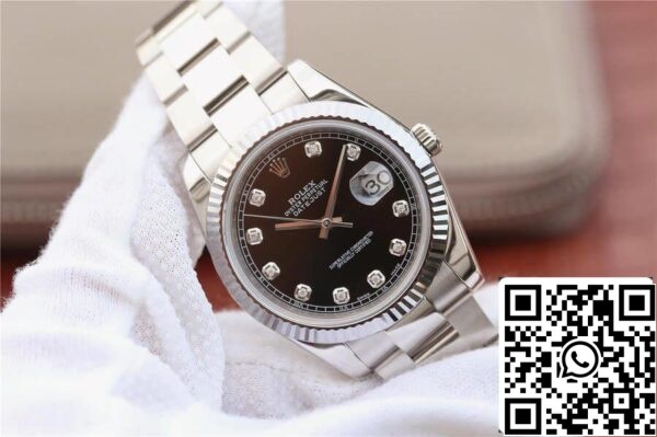 3 22 94d092ba 75ab 4246 9f90 5f9b71c1f490 Rolex Datejust M126334-0011 1:1 Най-добро издание EW Фабрика черен циферблат