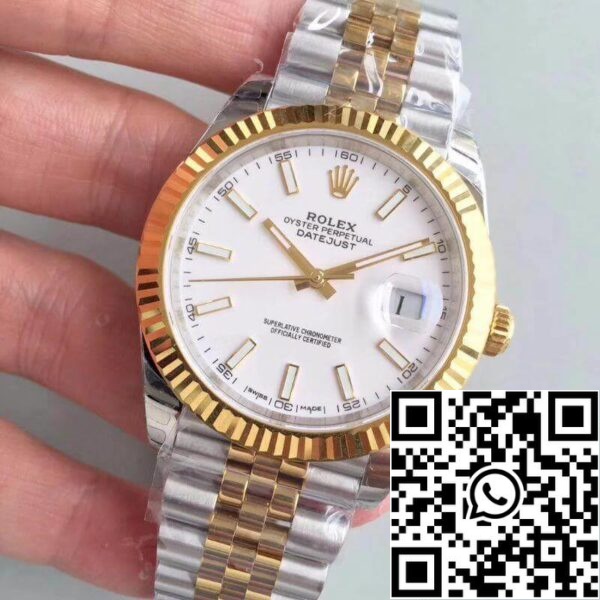 3 234 Rolex Datejust M126333-0016 EW Фабрика механични часовници 1: 1 Най-доброто издание швейцарски ETA3255 бял циферблат