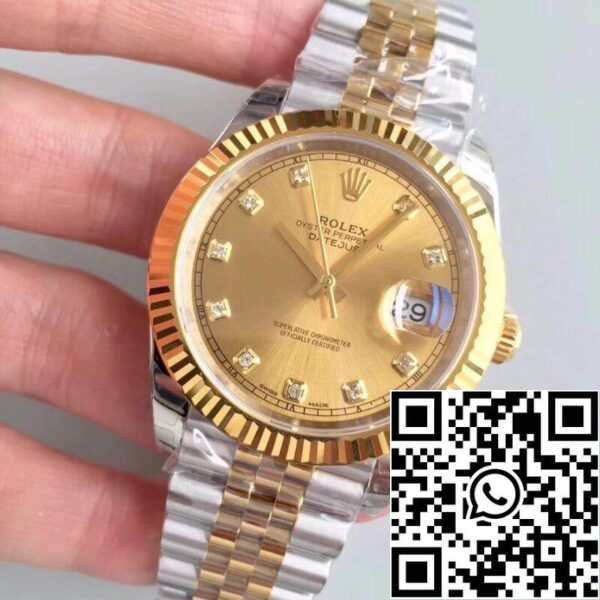 3 236 Rolex Datejust II M126333-0012 EW Fábrica 1:1 Mejor Edición suiza ETA3255 Acero inoxidable 410L y 18K Amarillo Pulsera de Oro