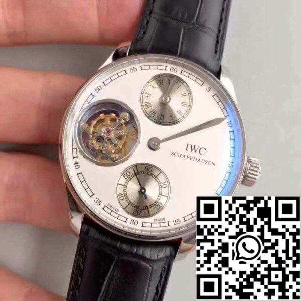 3 239 c27df3a5 d046 4887 8133 68af1745d4b7 IWC Portugués IW544601 YL Factory 1:1 Mejor Edición Tourbillon Suizo Esfera Blanca