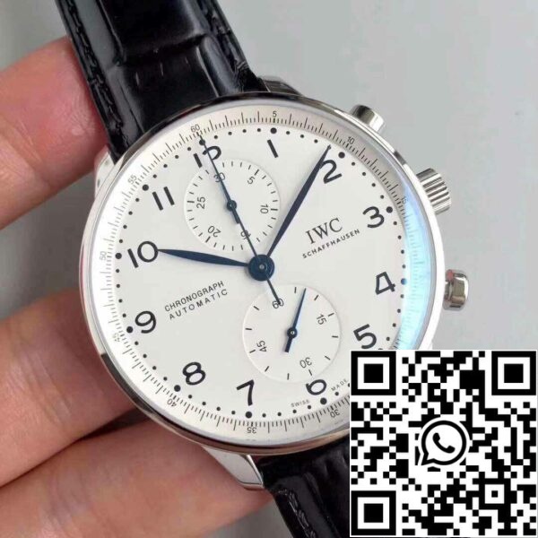 3 247 IWC португалски IW371602 YL Фабрика 1: 1 Най-доброто издание швейцарски ETA69355 бял циферблат