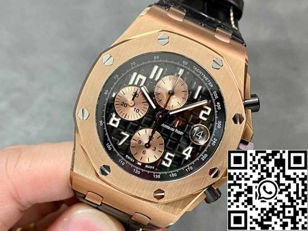 3 24 cb49a913 67a8 43ee a2ac 666267dd6006 Audemars Piguet Royal Oak Offshore 26470OR.OO.A002CR.02 1:1 Best Edition APF Factory Zwarte Wijzerplaat