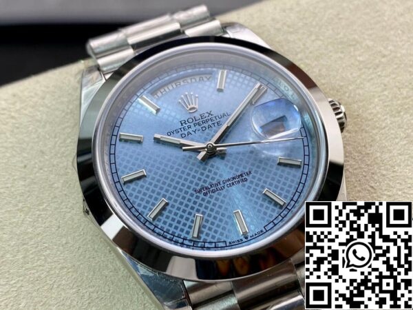 3 26 Rolex Day Date M228206-0004 1:1 Best Edition EW Factory Light Blue Dial