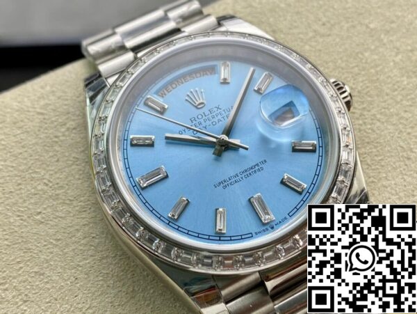 3 27 681392b4 9a12 44ea 850f ab61c8fa6bec Rolex Day Date 228396TBR 1:1 Best Edition EW Fabriek Lichtblauwe Wijzerplaat