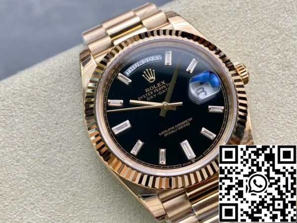 3 29 Rolex Day Date 228238a 1:1 Best Edition EW Factory V2 Black Dial