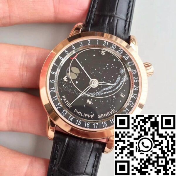 3 297 Patek Philippe Grand Complications 6102R-001 TW Factory 1:1 Best Edition Sveitsin ETA240 Celestial musta pyörivä Dial Musta