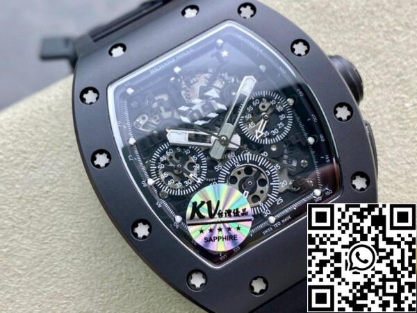 3 2 97c1444c 97a5 4ce7 973a 383558c63b13 Richard Mille RM011 1:1 Best Edition KV Factory Ceramic Black Case