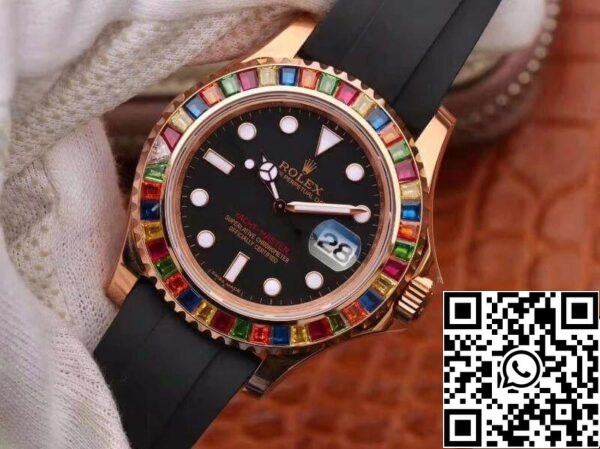 3 31 587425bf 54e2 4568 8933 b55b3f9de213 Rolex Yacht-Master 116695 Noob Factory 1:1 Best Edition Swiss ETA2824 Quadrante Nero