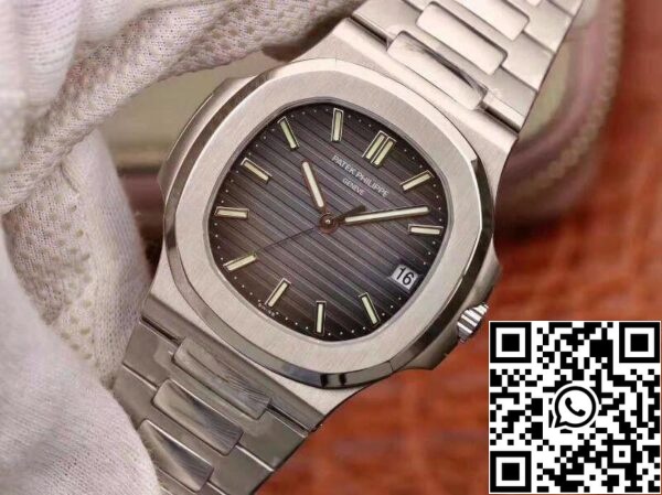 3 325 Patek Philippe Nautilus Jumbo 5711 PF Factory 1:1 Best Edition Swiss ETA324 Mostrador cinzento texturado