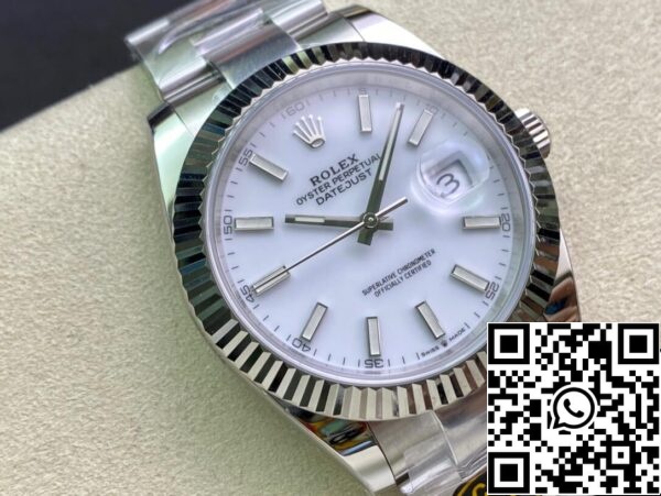 3 32 6a156153 f4fb 4170 8799 05441aa5f5a0 Rolex Datejust M126334-0009 41mm Cinturino Oyster Pulito Quadrante Bianco Fabbrica