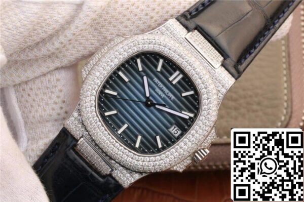 3 338 Patek Philippe Nautilus 5719/1G-001 KM Factory 1:1 Най-доброто издание на швейцарската ETA324 Blue Dial