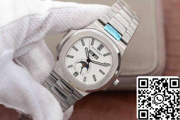 3 339 Patek Philippe Nautilus 5726/1A-010 KM Factory 1:1 Best Edition Schweizer ETA324 Weißes strukturiertes Zifferblatt